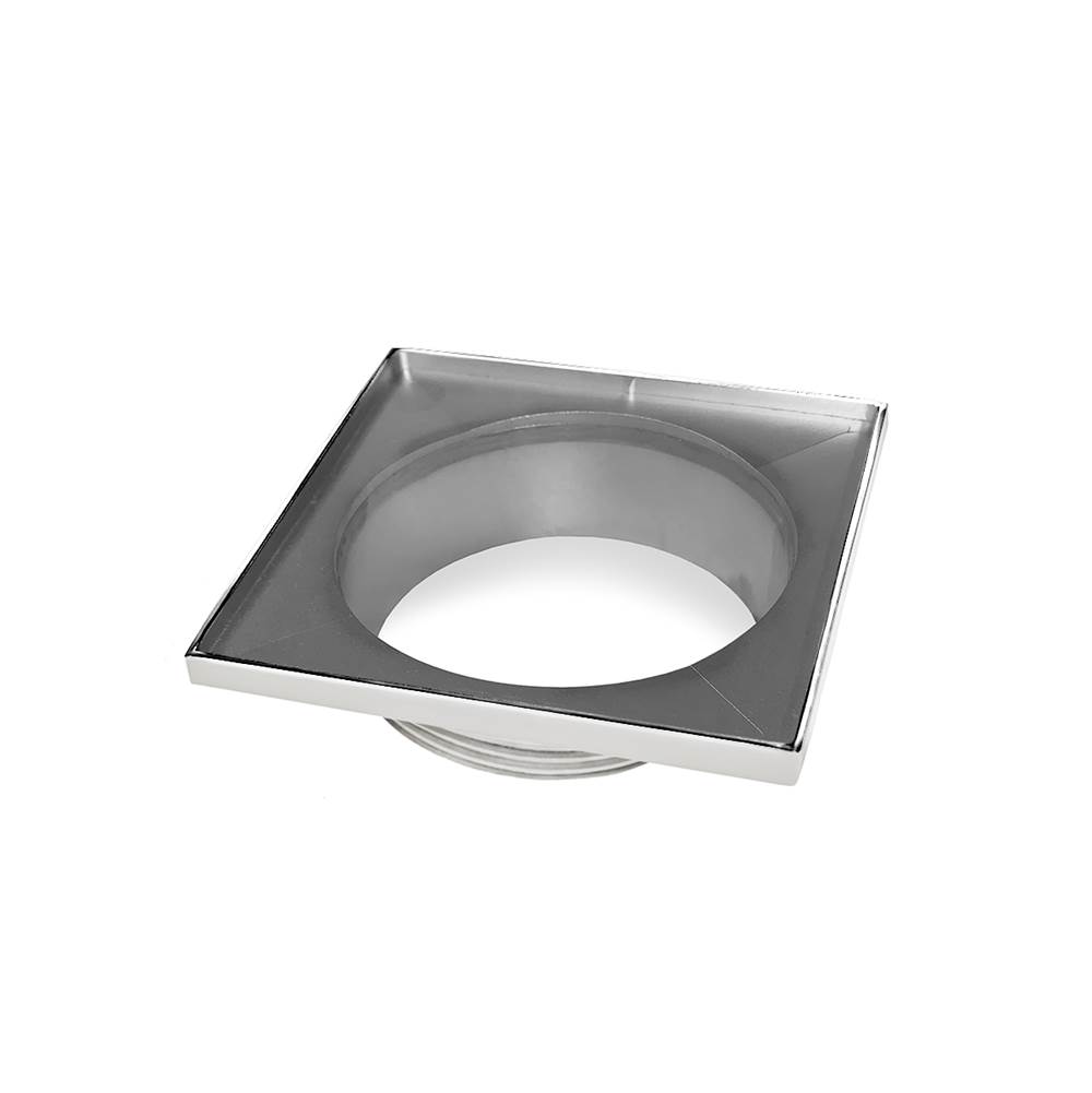 Infinity Drain 5'' x 5'' Stainless Steel 4'' Throat only in Polished Stainless