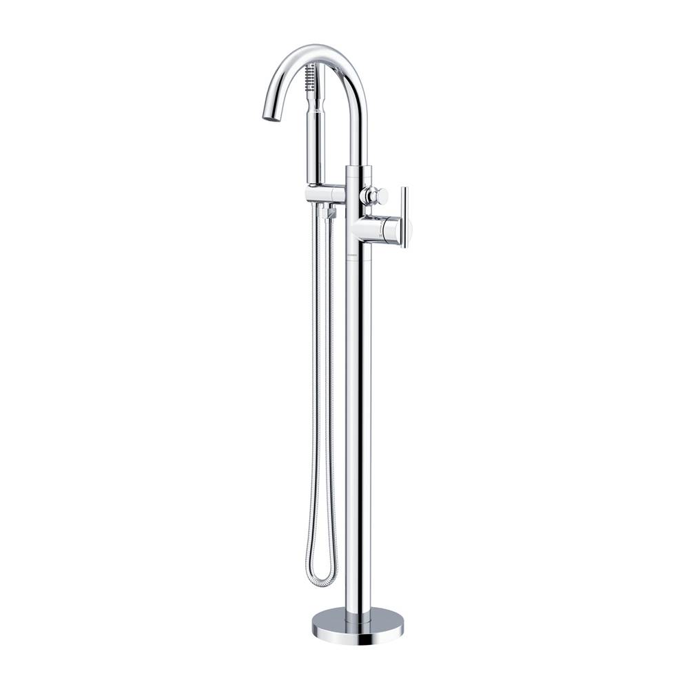 Gerber Danze DH451188CR The Foodie Caliente 1H Pre-Rinse Pull-Down Kitchen Faucet 1.75gpm Chrome w/Red Hose 